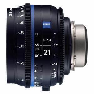 Zeiss Compact Prime CP.3 21mm T2.9 Canon EF-vatting