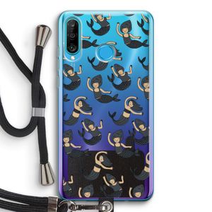 Zeemeermin: Huawei P30 Lite Transparant Hoesje met koord