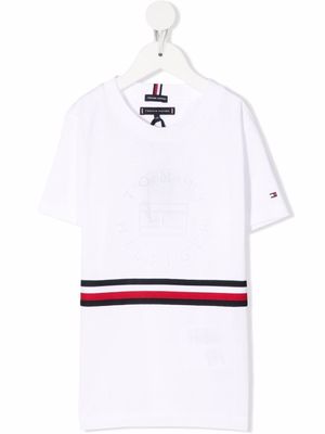 Tommy Hilfiger Junior t-shirt à rayures - Blanc