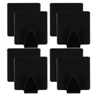 Benson Ophanghaakje - 8x stuks - zelfklevend - zwart - ijzer - hand/theedoek houder