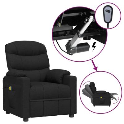Massagestoel elektrisch stof zwart