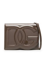 Dolce & Gabbana DG Logo patent leather crossbody bag - Marron