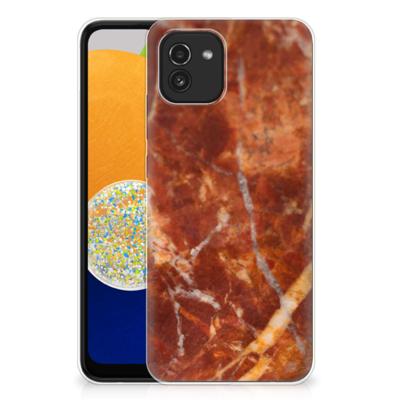 Samsung Galaxy A03 | TPU | Siliconen hoesje | Marmer Bruin