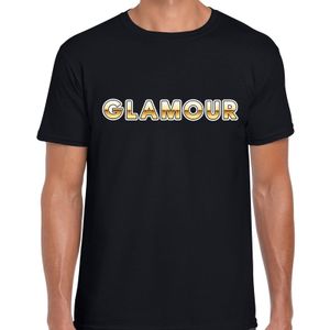 Fout Glamour t-shirt zwart / goud voor heren 2XL  -