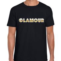 Fout Glamour t-shirt zwart / goud voor heren 2XL  - - thumbnail