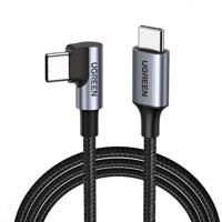 Ugreen USB-C-kabel (recht) / USB-C-kabel (hoekig) PD QC 60 W 3 A 0,5 m US255 (grijs)