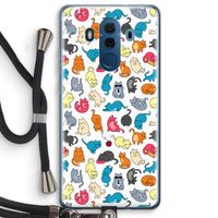 Kleurrijke katten: Huawei Mate 10 Pro Transparant Hoesje met koord