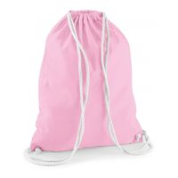 2x stuks sport gymtas lichtroze met rijgkoord 46 x 37 cm van katoen
