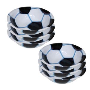 20x stuks voetbal bordjes kom/schaaltje van plastic 17,5 cm