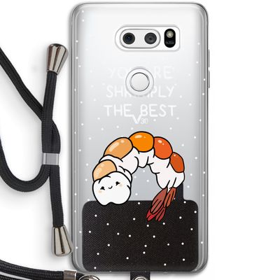 You're Shrimply The Best: LG V30 Transparant Hoesje met koord