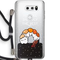 You're Shrimply The Best: LG V30 Transparant Hoesje met koord
