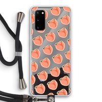 Just peachy: Samsung Galaxy S20 Transparant Hoesje met koord