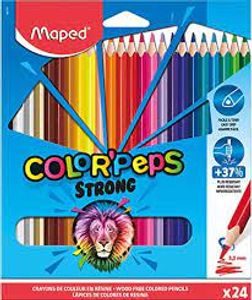 Maped kleurpotlood Color'Peps Strong, 24 potloden in een kartonnen etui