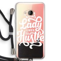 Hustle Lady: HTC U Play Transparant Hoesje met koord