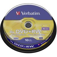 Verbatim DVD+RW Matt Silver 4,7 GB 10 stuk(s) - thumbnail