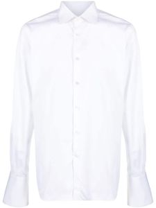 Xacus chemise en coton à col biaisé - Blanc