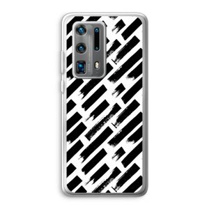 Zwarte vegen: Huawei P40 Pro Plus Transparant Hoesje