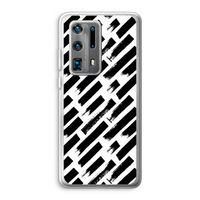Zwarte vegen: Huawei P40 Pro Plus Transparant Hoesje