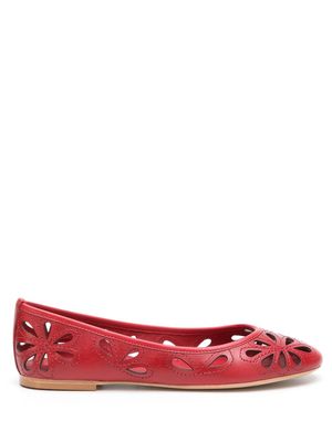 Sarah Chofakian leather ballerinas - Rouge