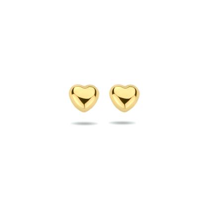 9k Geelkleurige Oorknoppen Hartje - 5.5 x 5.5mm 9k Geelkleurige Oorknoppen Hartje - 5.5 x 5.5mm