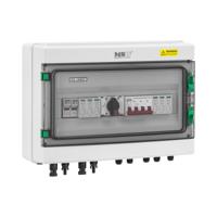 Verdeelkast met overspanningsbeveiliging voor PV-installatie - type 2 - 2 ingangen / 2 uitgangen - 1000 V - IP65
