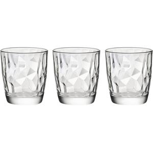 Tumbler waterglazen - 3x - 305 ml - transparant - glas - Diamond - sapglazen