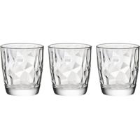 Tumbler waterglazen - 3x - 305 ml - transparant - glas - Diamond - sapglazen