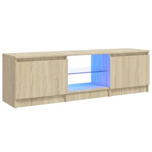 vidaXL Tv-meubel met LED-verlichting 120x30x35,5 cm sonoma eikenkleur