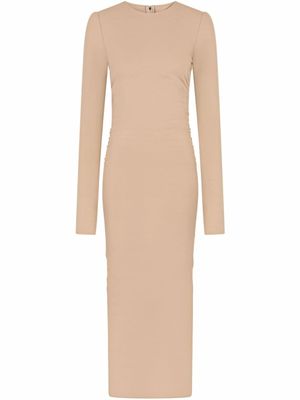 Dolce & Gabbana robe mi-longue à détails drapés - Tons neutres