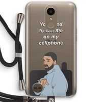 Hotline bling: LG K10 (2017) Transparant Hoesje met koord