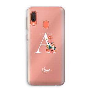 Pink Bouquet: Samsung Galaxy A20e Transparant Hoesje
