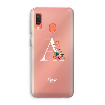 Pink Bouquet: Samsung Galaxy A20e Transparant Hoesje