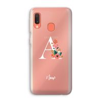 Pink Bouquet: Samsung Galaxy A20e Transparant Hoesje
