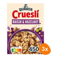 Quaker - Cruesli Rozijn & Hazelnoot - 3x 450g