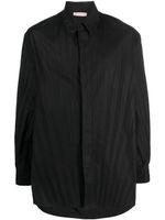 Valentino Garavani chemise plissée à manches longues - Noir - thumbnail