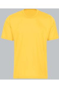 TRIGEMA Regular Fit T-Shirt ronde hals lichtgeel, Effen