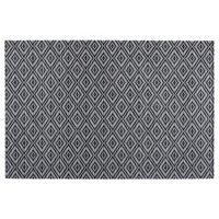 Rechthoekige placemat grafische print zwart texaline 45 x 30 cm - thumbnail