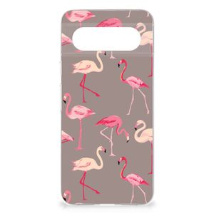 Google Pixel 8 TPU Hoesje Flamingo