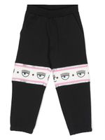 Chiara Ferragni Kids pantalon de jogging en coton stretch à motif Eyelike - Noir - thumbnail