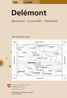 Wandelkaart - Topografische kaart 1086 Delémont | Swisstopo