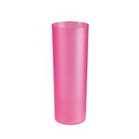 Longdrink glas - 6x - roze - kunststof - 330 ml - herbruikbaar - thumbnail