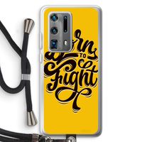 Born to Fight: Huawei P40 Pro Plus Transparant Hoesje met koord
