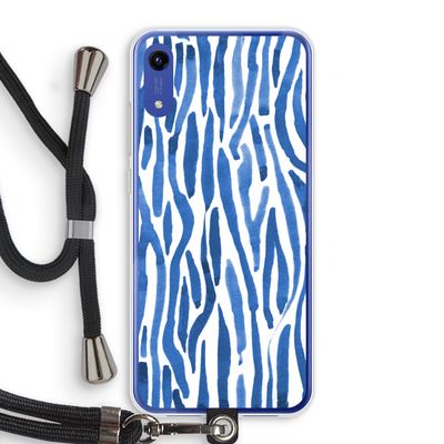 Blauwe nerven: Honor Play 8A Transparant Hoesje met koord
