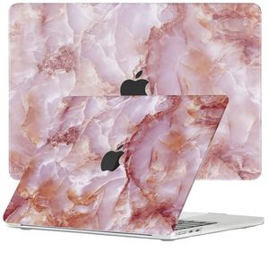 Lunso MacBook Air 13 inch M2/M3 (2022-2024) cover hoes - case - Marble Finley