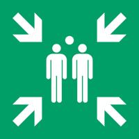 Pictogram djois verzamelplaats 200x200mm gn