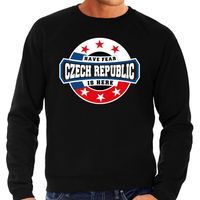 Have fear Czech republic is here sweater voor Tsjechie supporters zwart voor heren - thumbnail