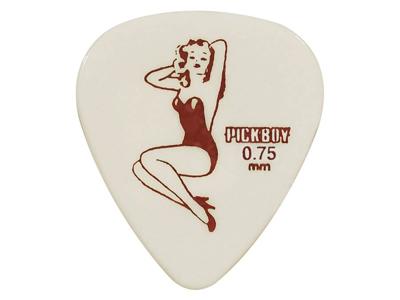 Pickboy GP766-075 0.75 mm. plectra met "queen"-design