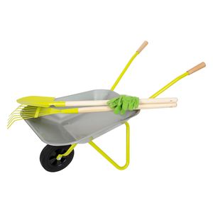 Small Foot - metalen kruiwagen met tuingereedschap, 5dlg.