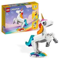 LEGO Creator 3-in-1 31140 The Magic Unicorn, Hippocampal en Peacock Toy, Animal Figurines