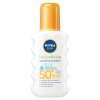 Nivea Sun Babies & Kids - Protect & Sensitive Spray - Factor SPF50+ - Zonnebrand spray 200ml - thumbnail